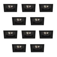 Set Axl inbouwspots 10 stuks zwart - thumbnail