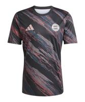 adidas Bayern München Pre-Match Trainingsshirt 2025-2026 Zwart Oranje Rood - thumbnail