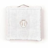 Vloerkussen - VANDAAG - CHARME - Slub x Chambray x Berenice Borduurwerk - 40 x 40 x 10 cm - thumbnail