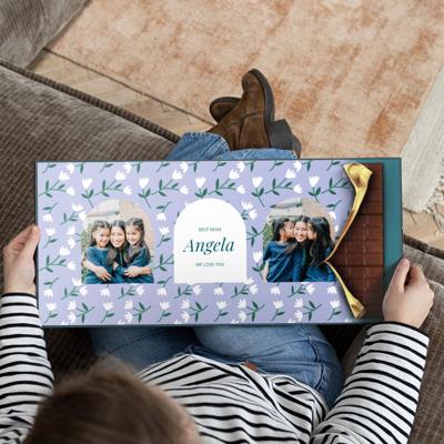 Mega chocoladereep met naam en foto bedrukken - Milka - 6 repen