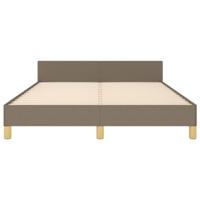Bedframe zonder matras stof taupe 140x190 cm - thumbnail