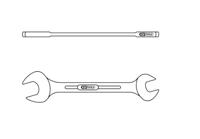 KS Tools 517.0742 517.0742 Dubbele steeksleutel Sleutelbreedte (metrisch) 11 - 13 mm - thumbnail