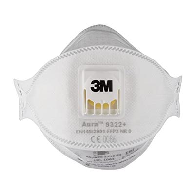 3M Aura™ 9322+ Fijnstofmasker met ventiel FFP2 D 10 stuk(s) EN 149:2001, EN 149:2009 DIN 149:2001, DIN 149:2009 3M Aura™ 9322+ Fijnstofmasker met ventiel FFP2 D 10 stuk(s) EN 149:2001, EN 149:2009 DIN 149:2001, DIN 149:2009