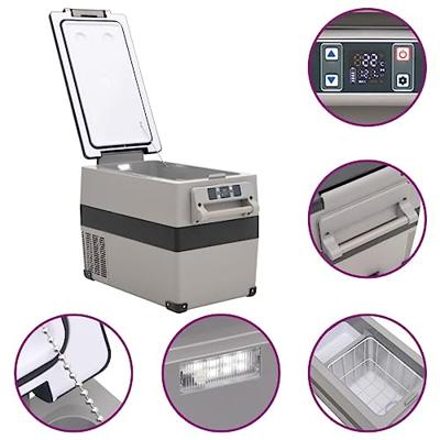 VidaXL Koelbox met handvat 35 l pp & pe zwart en wit