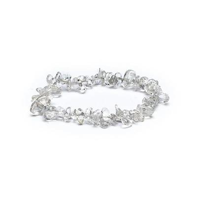 Elastische Armband met Bergkristal Edelsteen Chips