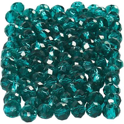 Creativ Company Facet kralen emerald green, 100st.