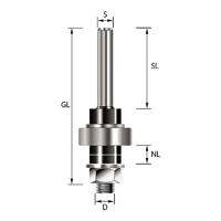 ENT Freesspindel met lager 6.35mm opname gat, Kolf 8mm - 7914000 - thumbnail