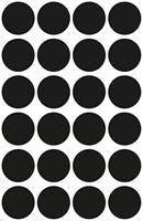 Avery Ronde etiketten diameter 18 mm, zwart, 96 stuks - thumbnail