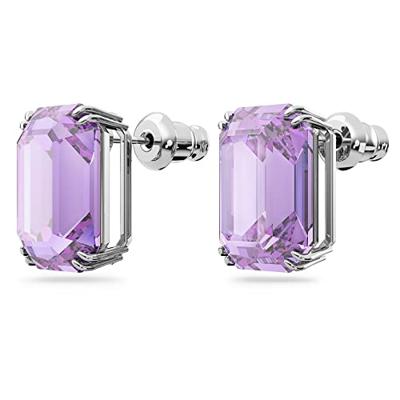 Swarovski 5638493 Oorknoppen Millenia Octagon zilverkleurig-paars - thumbnail