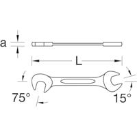 Gedore 6094710 8 10 Dubbele steeksleutel Sleutelbreedte (metrisch) 10 mm - thumbnail