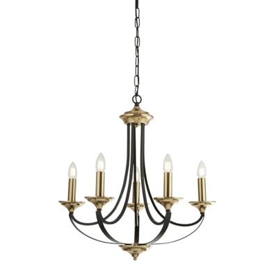 Searchlight Klassieke kroonluchterBelfry 5-lichts 58cm brons met goud - 1845-5BZ