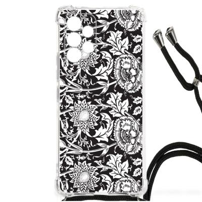 Samsung Galaxy A53 Case Black Flowers