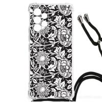 Samsung Galaxy A53 Case Black Flowers - thumbnail
