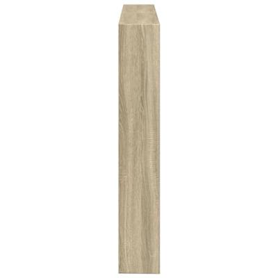 Hoofdbordkast met LED-verlichting 140x17x102 cm sonoma eiken
