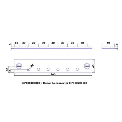 Victron Energy Bus bar connect CIP100400070 Montageplaat