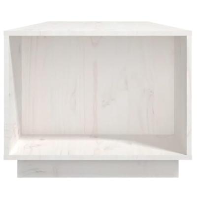 Salontafel 110x50x40 cm massief grenenhout wit