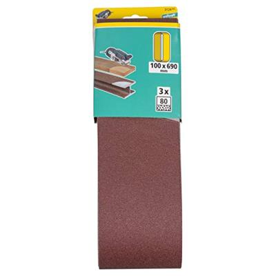 Wolfcraft Textiel schuurband | Korund | K80 | 100 x 690mm | 3 stuks - 3124000