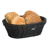 Westmark Broodmand Rieten Look Ovaal 26x19x8 cm Zwart/Kunststof - thumbnail