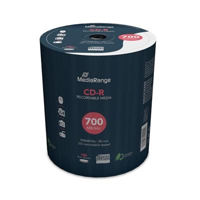MediaRange CD-R 700MB|80min 52 keer schrijfsnelheid, 100 cakebox