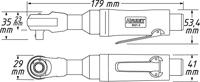 HAZET Ratelschroevendraaier 9021-3 · 3/8 inch (10 mm) vierkant massief · Lengte: 179 mm - thumbnail