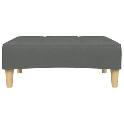 Voetenbank 77x55x31 cm stof donkergrijs