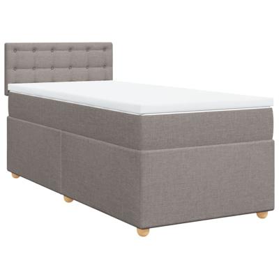 Boxspring met matras stof taupe 80x200 cm