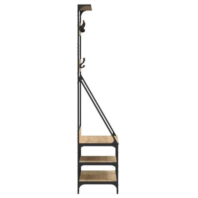 VidaXL Kledingrek met schoenenrek 80x40x184 cm sonoma eikenkleurig