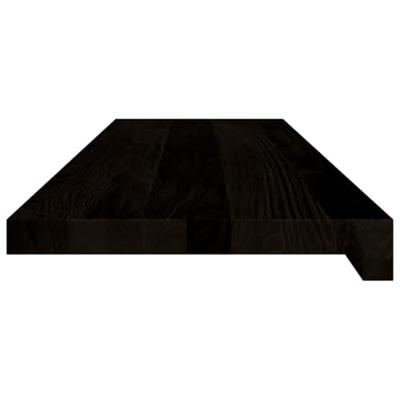Traptreden 2 st 90x30x2 cm massief eikenhout donkerbruin - thumbnail