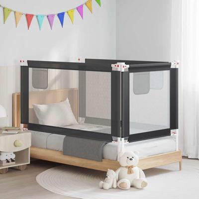 VidaXL Bedhekje peuter 150x25 cm stof donkergrijs