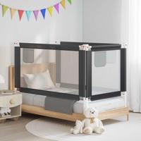 VidaXL Bedhekje peuter 150x25 cm stof donkergrijs - thumbnail