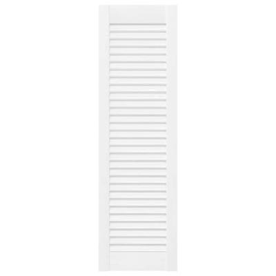 Kastdeuren louvredesign 2 st 99x29,5 cm wit