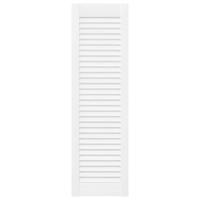 Kastdeuren louvredesign 2 st 99x29,5 cm wit - thumbnail