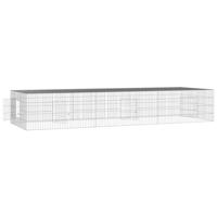 VidaXL Konijnenkooi met 3 panelen 325x109x54 cm gegalvaniseerd ijzer - thumbnail