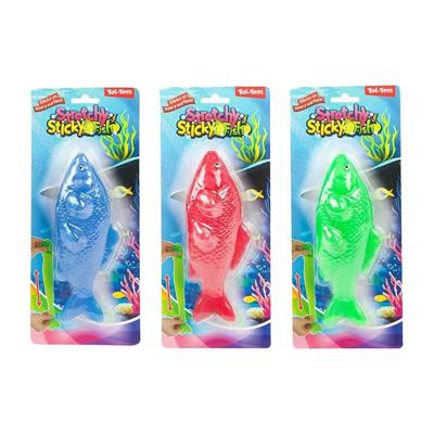 Toi-Toys Fun super rekbare kleverige vis neon koi