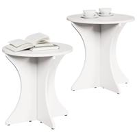 Salontafel 2 pcs Wit Massief grenenhout - thumbnail