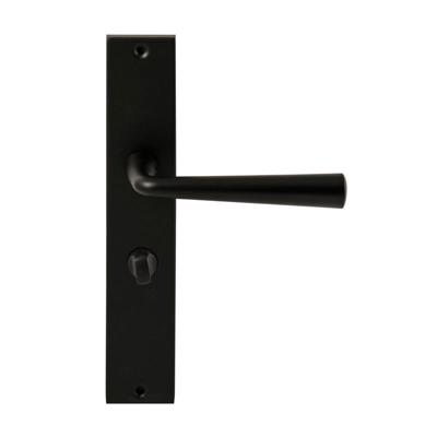 Hardbrass Deurkruk Mikonos op rechthoekig langschild WC63/8mm - zwart Hardbrass Deurkruk Mikonos op rechthoekig langschild WC63/8mm - zwart