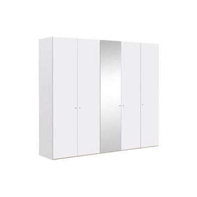 Goossens Kledingkast Easy Storage Ddk, Kledingkast 253 cm breed, 220 cm hoog, 4x draaideur en 1x spiegel draaideur midden