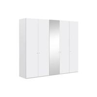 Goossens Kledingkast Easy Storage Ddk, Kledingkast 253 cm breed, 220 cm hoog, 4x draaideur en 1x spiegel draaideur midden - thumbnail