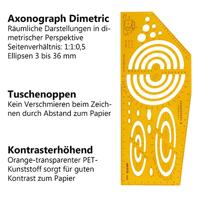 Aristo AR-5085 Tekensjabloon Axonograph II 270x110x1 mm Oranje/Transparant - thumbnail