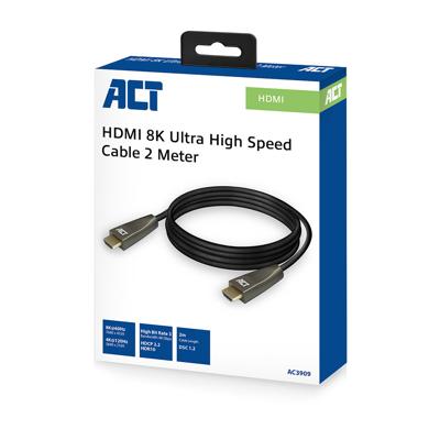 ACT 2 meter HDMI 8K Ultra High Speed kabel v2.1 HDMI-A male - HDMI-A male