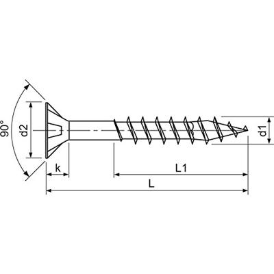 SPAX 0191010450455 R 88091 Senkkopf/T-STAR TG Houtschroef 4.5 mm 45 mm T-STAR plus Staal WIROX 500 stuk(s)