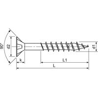 SPAX 0191010450455 R 88091 Senkkopf/T-STAR TG Houtschroef 4.5 mm 45 mm T-STAR plus Staal WIROX 500 stuk(s) - thumbnail
