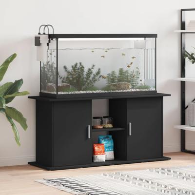 Aquariumstandaard 101x41x58 cm bewerkt hout zwart
