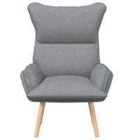 Fauteuil Lichtgrijs 69 x 74 x 93 cm Stof - thumbnail