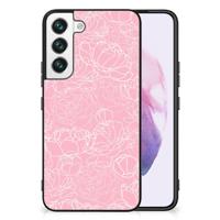 Samsung Galaxy S22 Bloemen Hoesje White Flowers - thumbnail