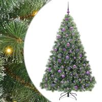 VidaXL Kunstkerstboom met 300 led met standaard groen 180 cm pe en pvc - thumbnail