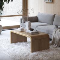 Zuiver Salontafel 'Brave' Eiken en rubberhout, 120 x 60cm - thumbnail