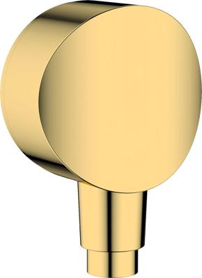 Hansgrohe FixFit muuraansluitbocht S kunststof met terugslagklep, Polished Gold Optic