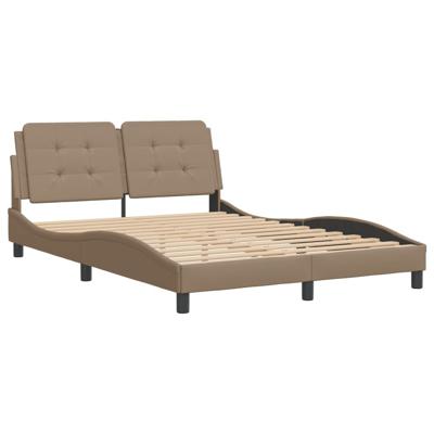 Bedframe zonder matras "Zadar" kunstleer cappucinnokleurig 140x190 cm
