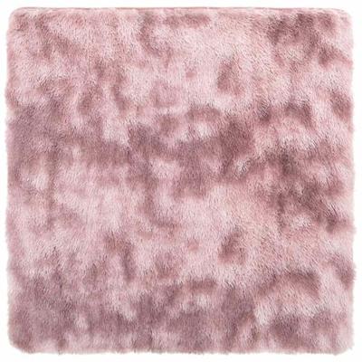 Hoogpolig vloerkleed NAVARRA 120x120 cm polyester stoffig roze